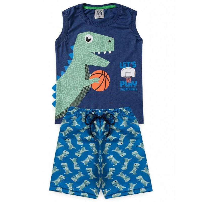 Conjunto Masculino Infantil Dino Basketball 🦖🏀