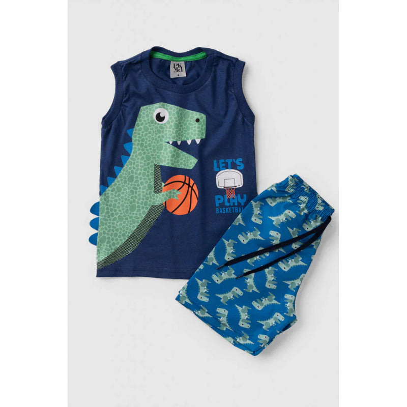 Conjunto Masculino Infantil Dino Basketball 🦖🏀